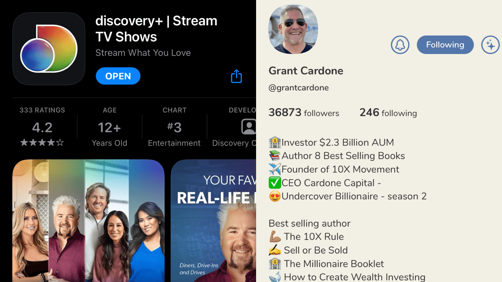 grant cardone discoveryplus